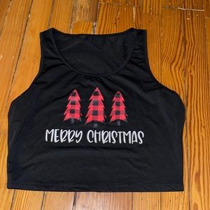 Christmas cropped tank top
